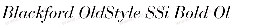 Blackford OldStyle SSi Bold Old Style Figures字体转换